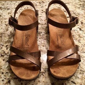 Brown sandal Papillio (licensed by Birkenstock)